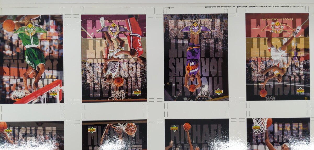 Upper Deck 1993-1994 Michael Jordan's Flight Team Uncut Sheet #2575/3000