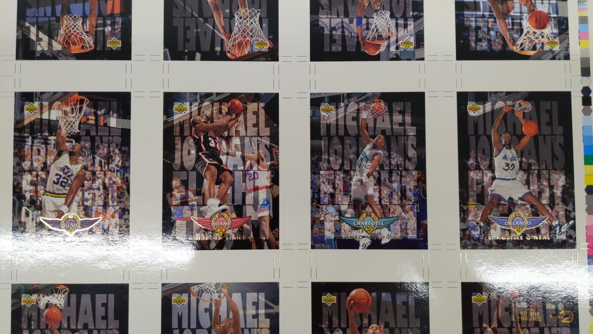 Upper Deck 1993-1994 Michael Jordan's Flight Team Uncut Sheet #2575/3000