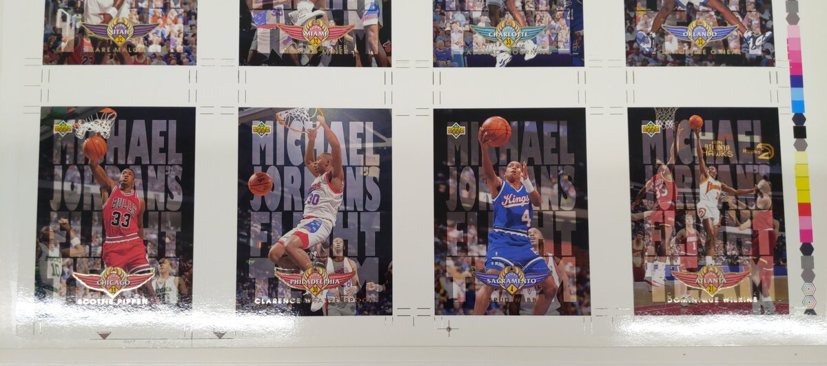 Upper Deck 1993-1994 Michael Jordan's Flight Team Uncut Sheet #2575/3000