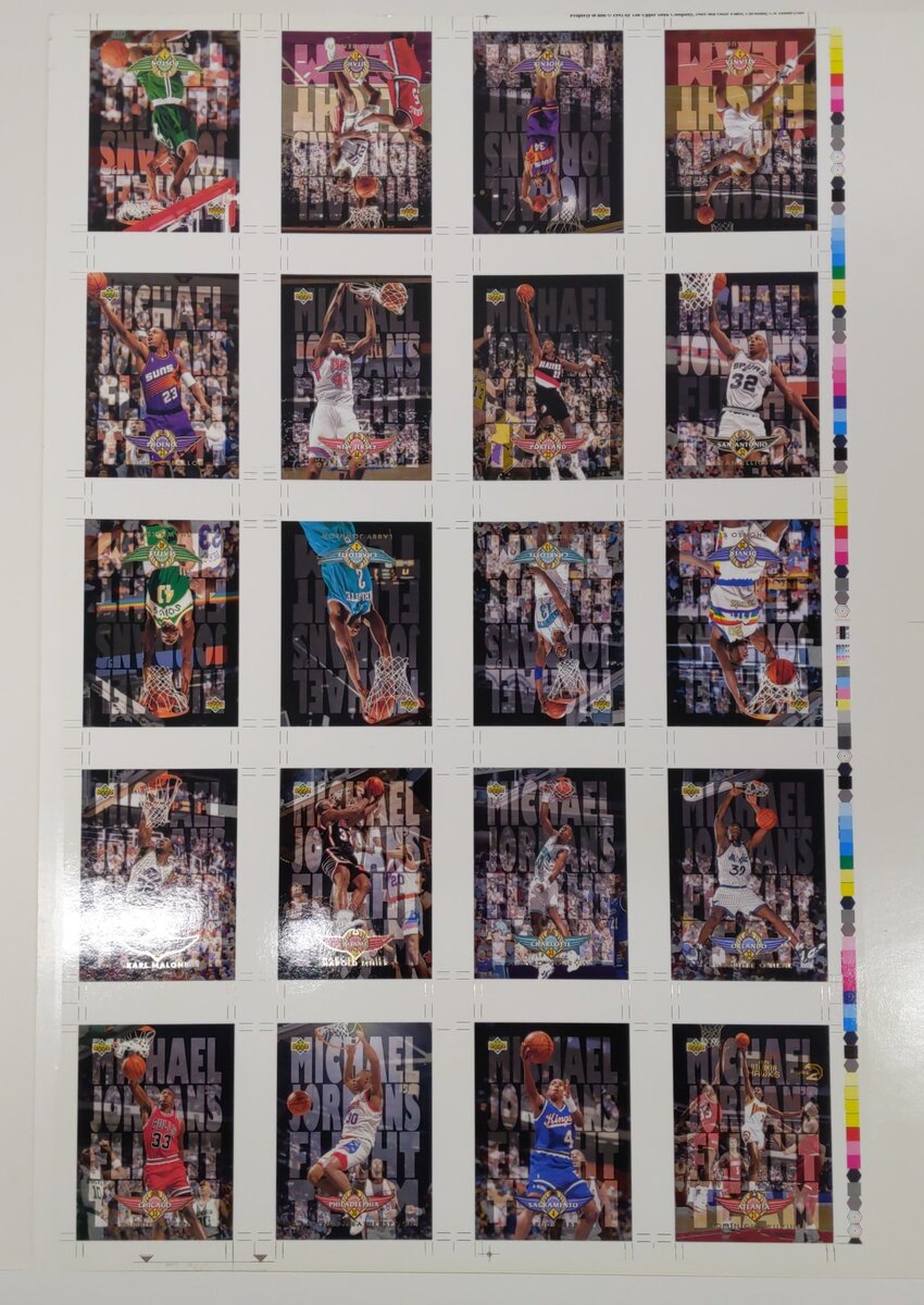 Upper Deck 1993-1994 Michael Jordan's Flight Team Uncut Sheet #2575/3000