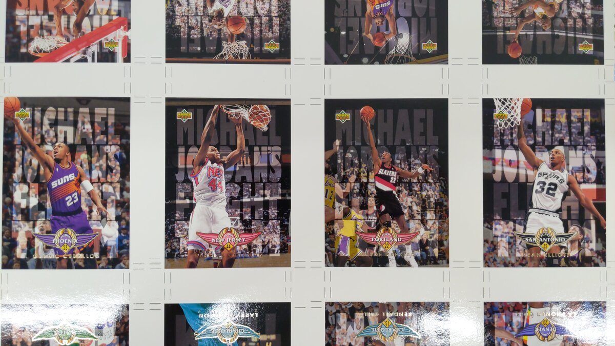 Upper Deck 1993-1994 Michael Jordan's Flight Team Uncut Sheet #2575/3000