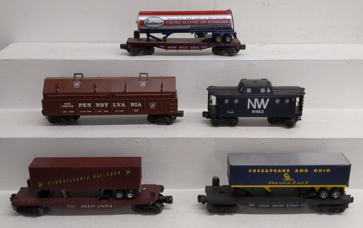 Lionel Assorted O Gauge Freight Cars [5] VG