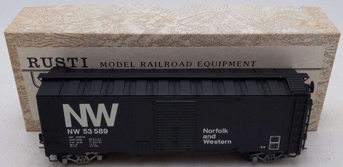 Downs Model RR B-5419 S Gauge Norfolk & Western Boxcar #53589 EX/Box