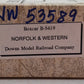 Downs Model RR B-5419 S Gauge Norfolk & Western Boxcar #53589 EX/Box