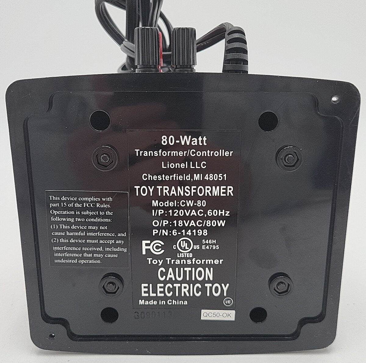 Lionel 6-14198 O CW-80 80 Watt Transformer EX