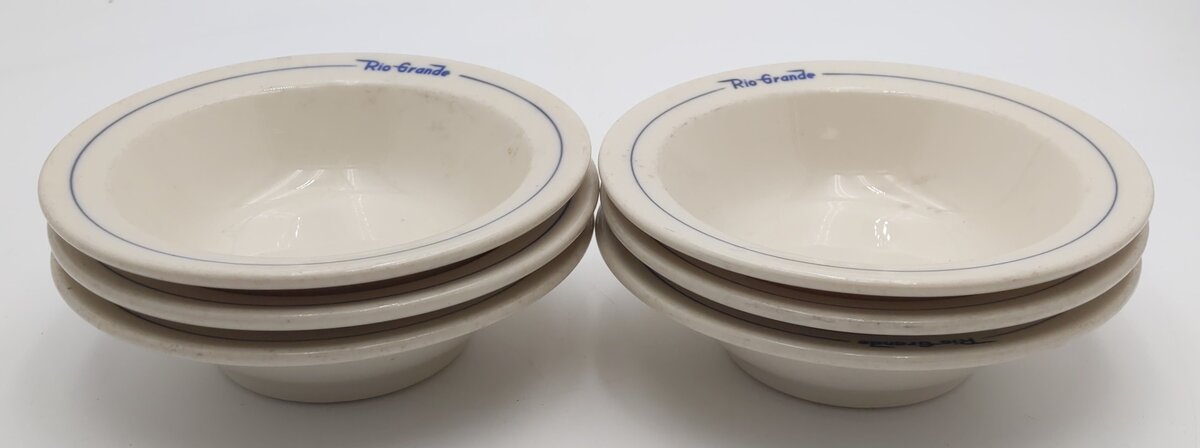 Syracuse China Rio Grande Prospector Pattern 6-3/8" Diameter Bowls (Set of 6) EX