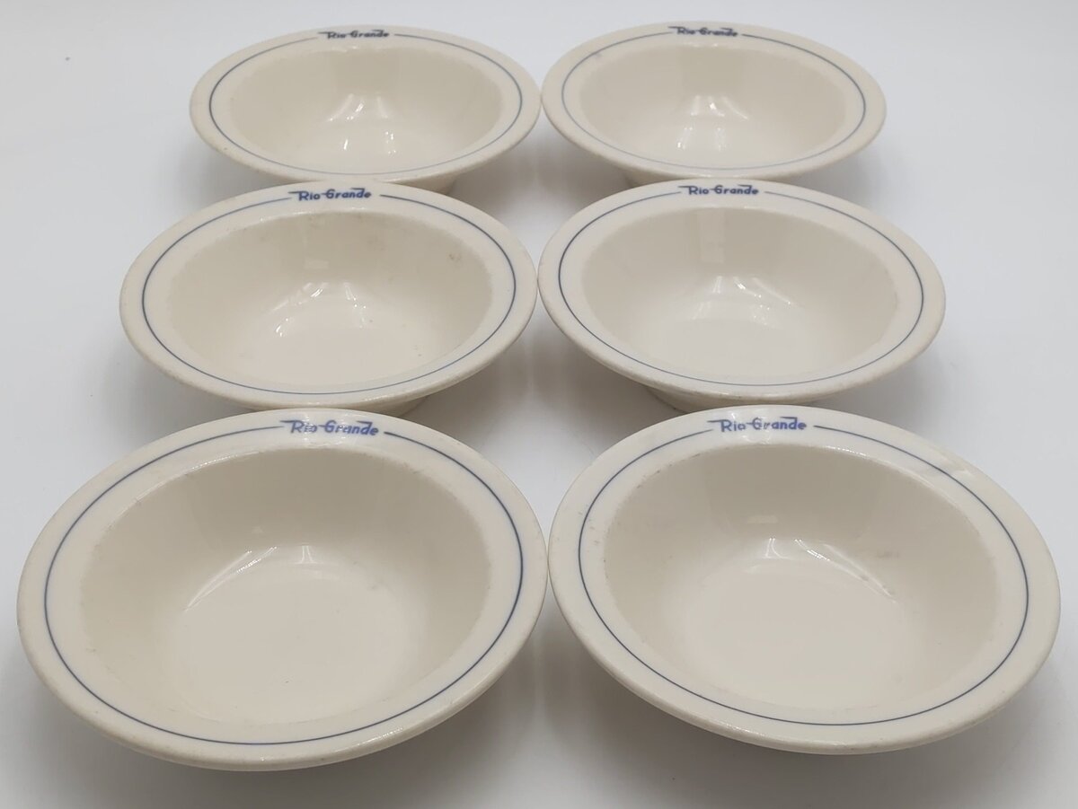 Syracuse China Rio Grande Prospector Pattern 6-3/8" Diameter Bowls (Set of 6) EX