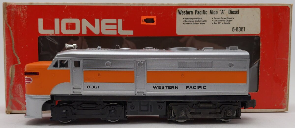 Lionel 6-8361 Western Pacific Alco FA-2 Powered A Unit VG/Box