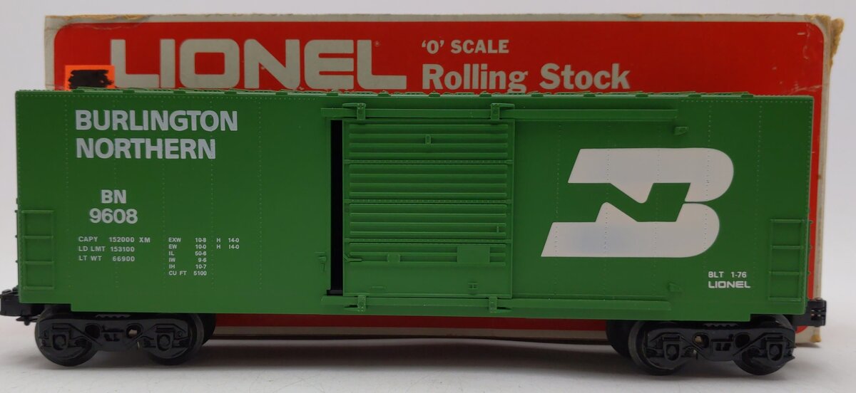 Lionel 6-9608 O Gauge Burlington Northern Hi-Cube Boxcar EX/Box