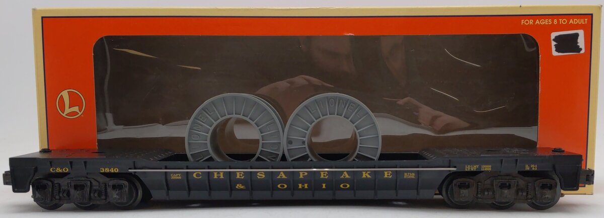 Lionel 6-16946 O Gauge Chesapeake & Ohio F9 Well Car #3840 VG/Box