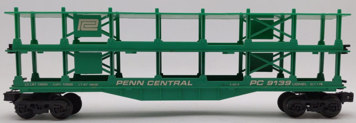 Lionel 6-9139 O Gauge Penn Central 3-Tier Auto Carrier Car EX/Box