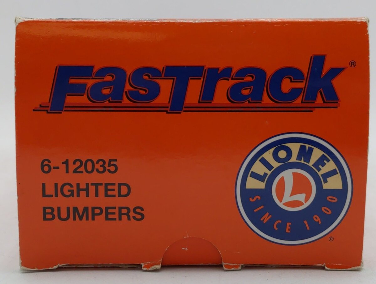 Lionel 6-12035 O Gauge FasTrack Lighted Bumpers (Pack of 2) EX/Box