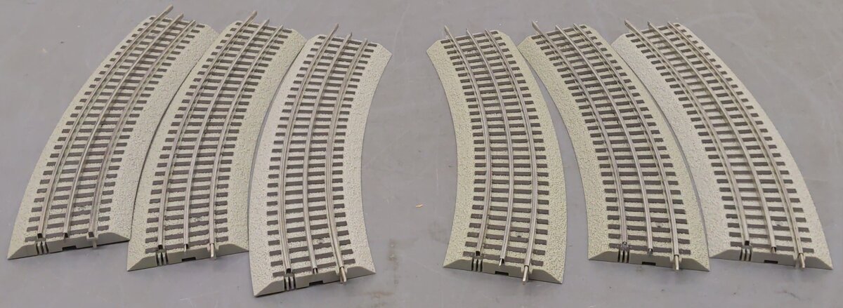Lionel 6-12043 FasTrack O48 Curved Track [6] VG