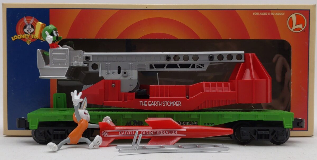 Lionel 6-16752 O Gauge Marvin the Martian Missile-Launching Flatcar w/Bugs Bunny VG/Box
