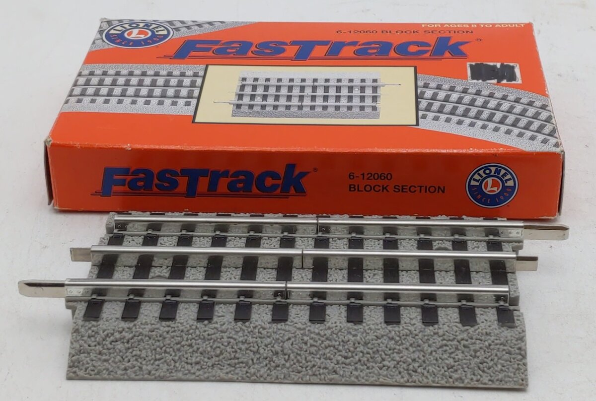 Lionel 6-12060 O Scale FasTrack Block Section EX/Box
