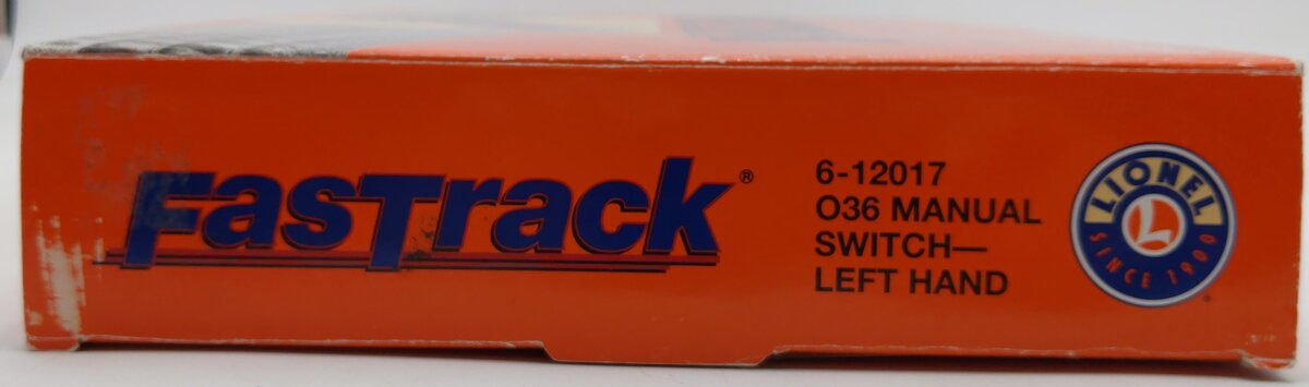 Lionel 6-12017 O36 FasTrack Left Hand Manual Switch Turnout VG/Box