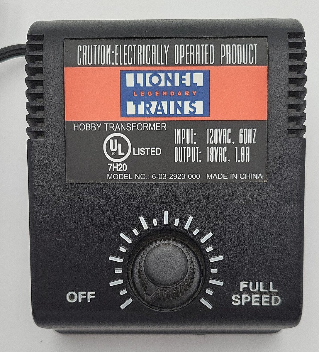 Lionel 6-32923 O 7H20 1.8 Amp Accessory Transformer EX