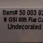 Atlas 50003922 N Undecorated GSI 60' Flat Car LN/Box