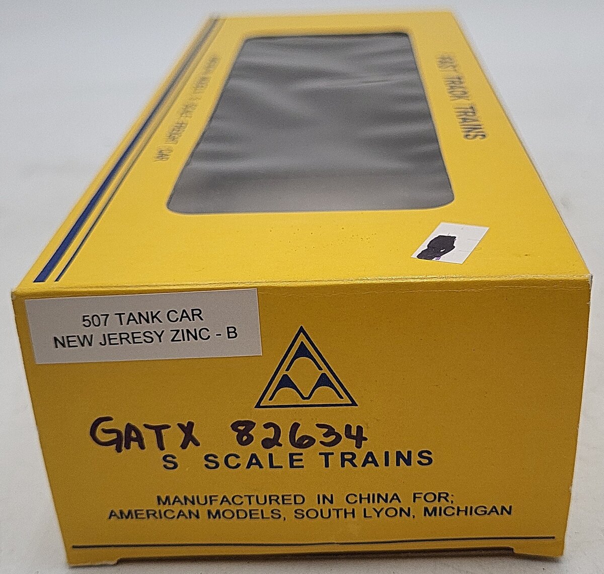 American Models 507 S Scale New Jersey Zinc Slurry Tank Car LN/Box