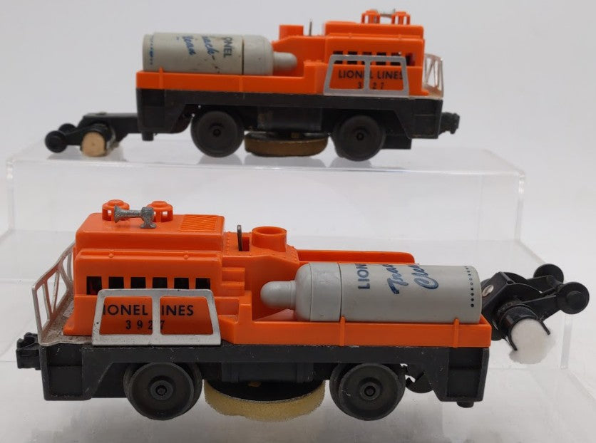 Lionel 3927 Vintage O Gauge Postwar Motorized Track Cleaner Cars [2] VG