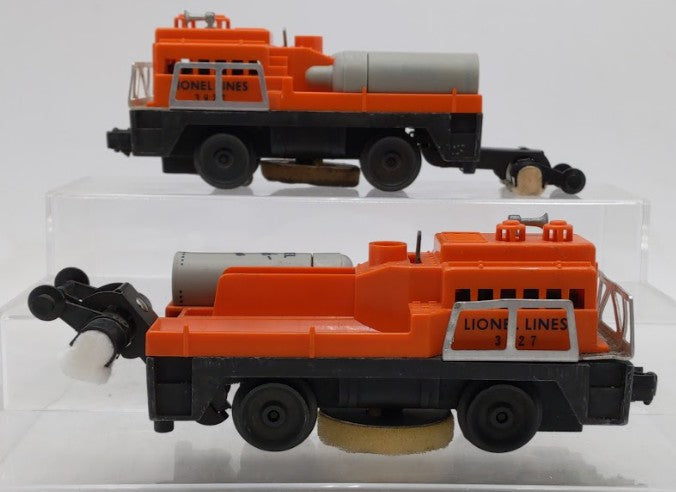 Lionel 3927 Vintage O Gauge Postwar Motorized Track Cleaner Cars [2] VG