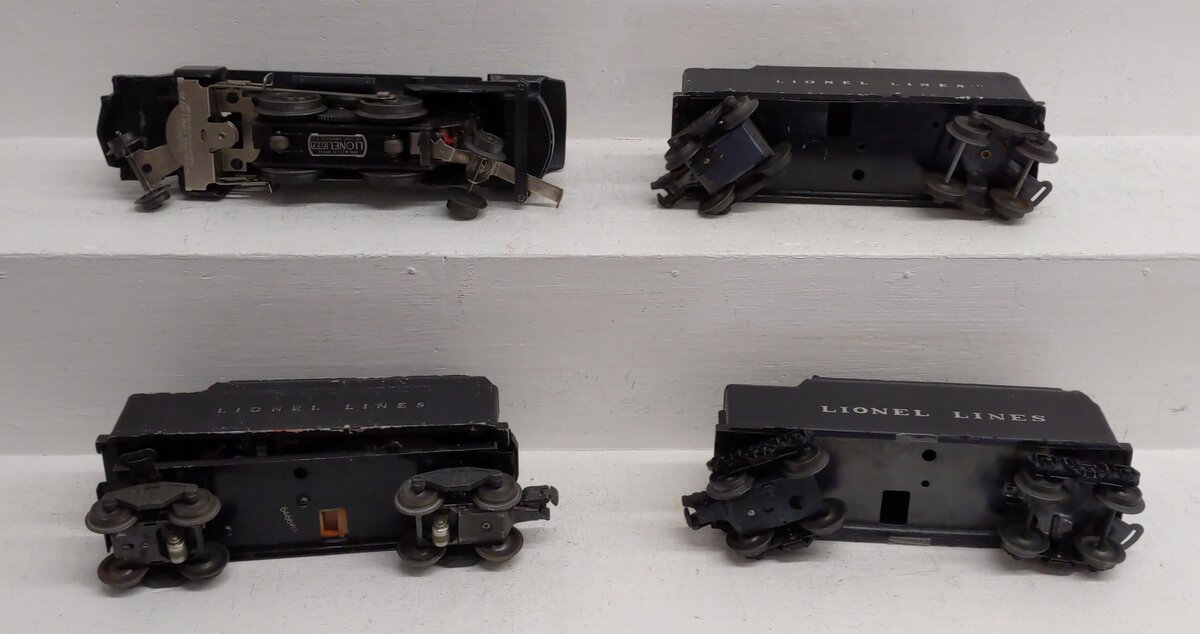 Lionel Vintage O 2-4-2 Steam Locomotive & Tenders: 2034, 6466, 6466W [4] VG