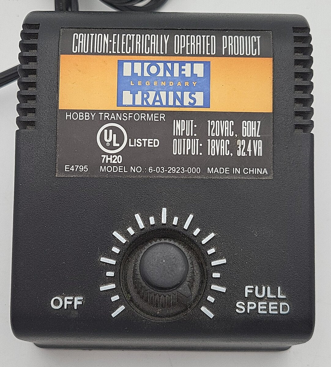 Lionel 6-32923 O 7H20 32.4 Amp Accessory Transformer EX