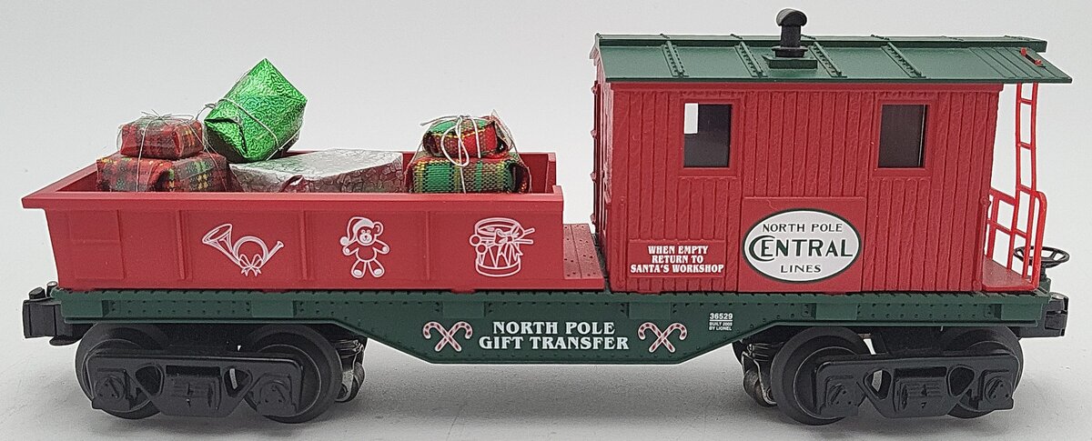 Lionel 6-36529 O Gauge North Pole Central Work Caboose w/Presents EX
