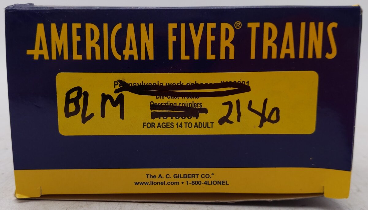 American Flyer S Gauge Custom Painted Bruce Lead Mines Flatcar #2140 w/ Load/Box