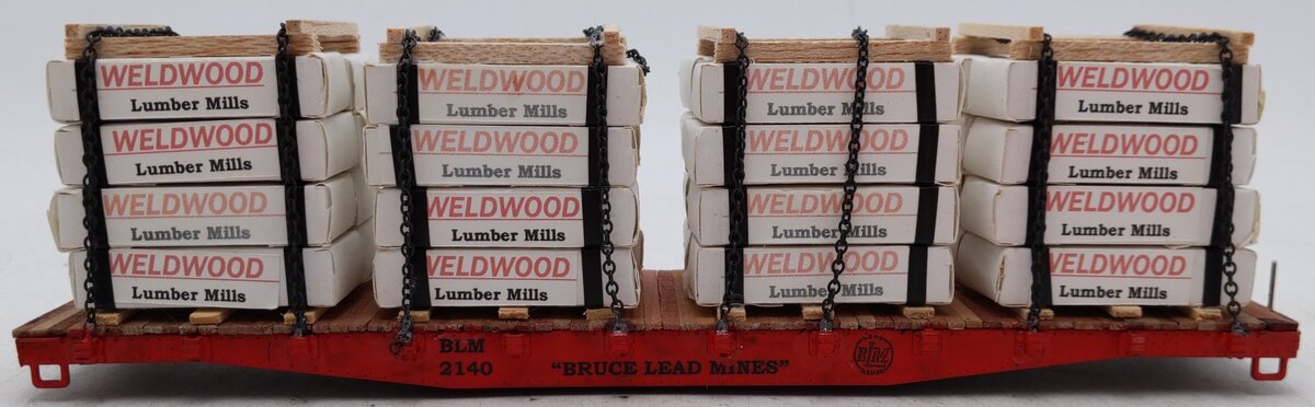 American Flyer S Gauge Custom Painted Bruce Lead Mines Flatcar #2140 w/ Load/Box