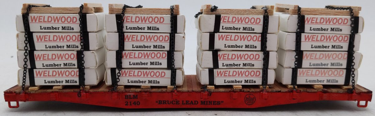 American Flyer S Gauge Custom Painted Bruce Lead Mines Flatcar #2140 w/ Load/Box