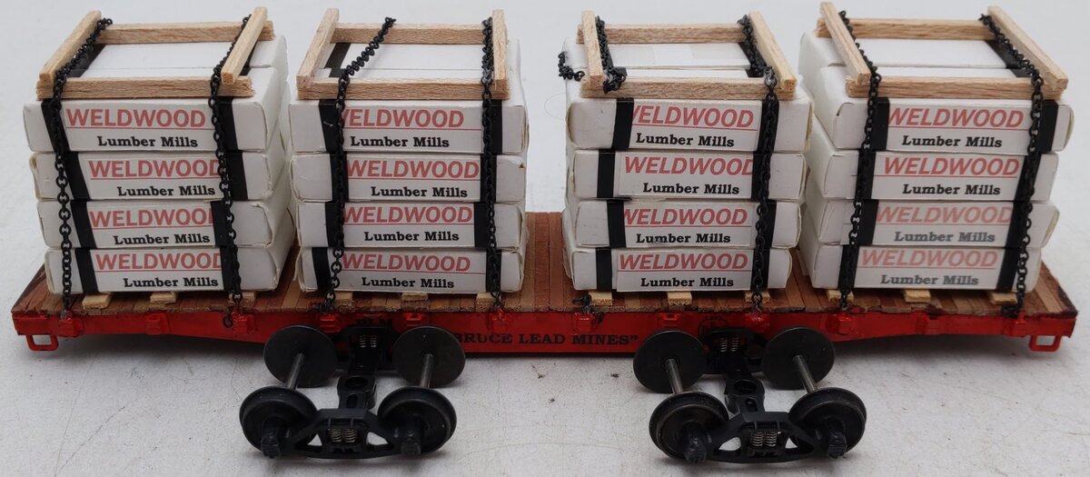 American Flyer S Gauge Custom Painted Bruce Lead Mines Flatcar #2140 w/ Load/Box