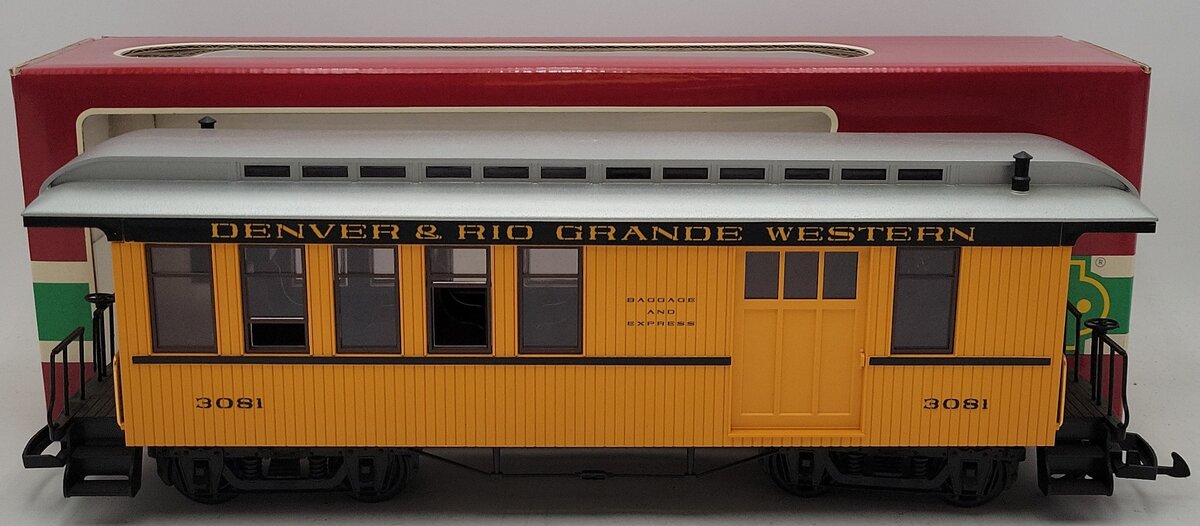 LGB 3081 G Scale Denver & Rio Grande Western Combine Passenger Car EX/Box