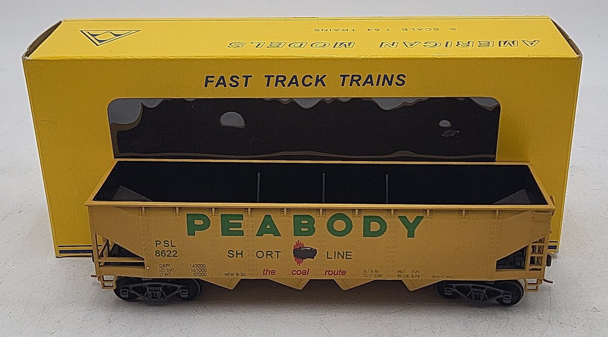 American Models S Scale Peabody  4-Bay Hopper #8622 LN/Box