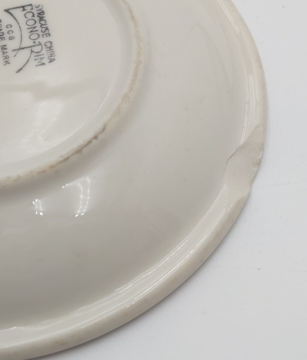 Syracuse China Rio Grande Prospector Pattern 5-3/8 Diameter Saucers (Set of 7) EX