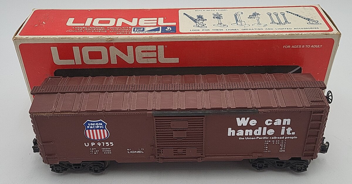 Lionel 6-9755 O Gauge Union Pacific Boxcar EX/Box