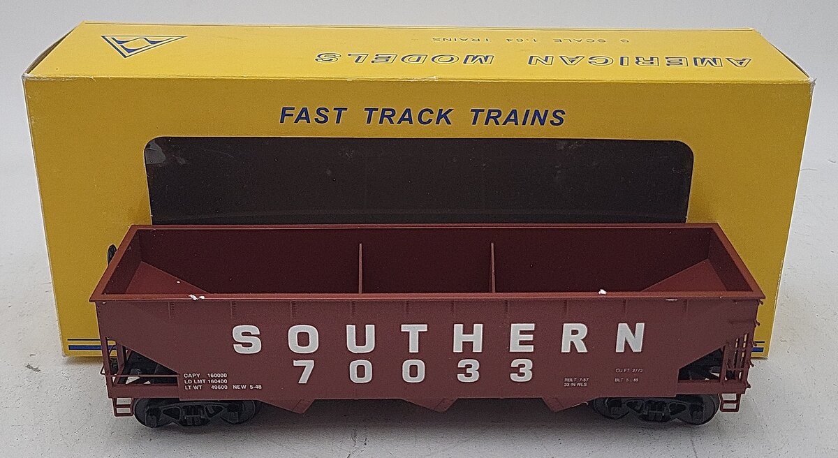 American Models 3377 S Scale Southern AAR 3-Bay Hopper #70033 LN/Box