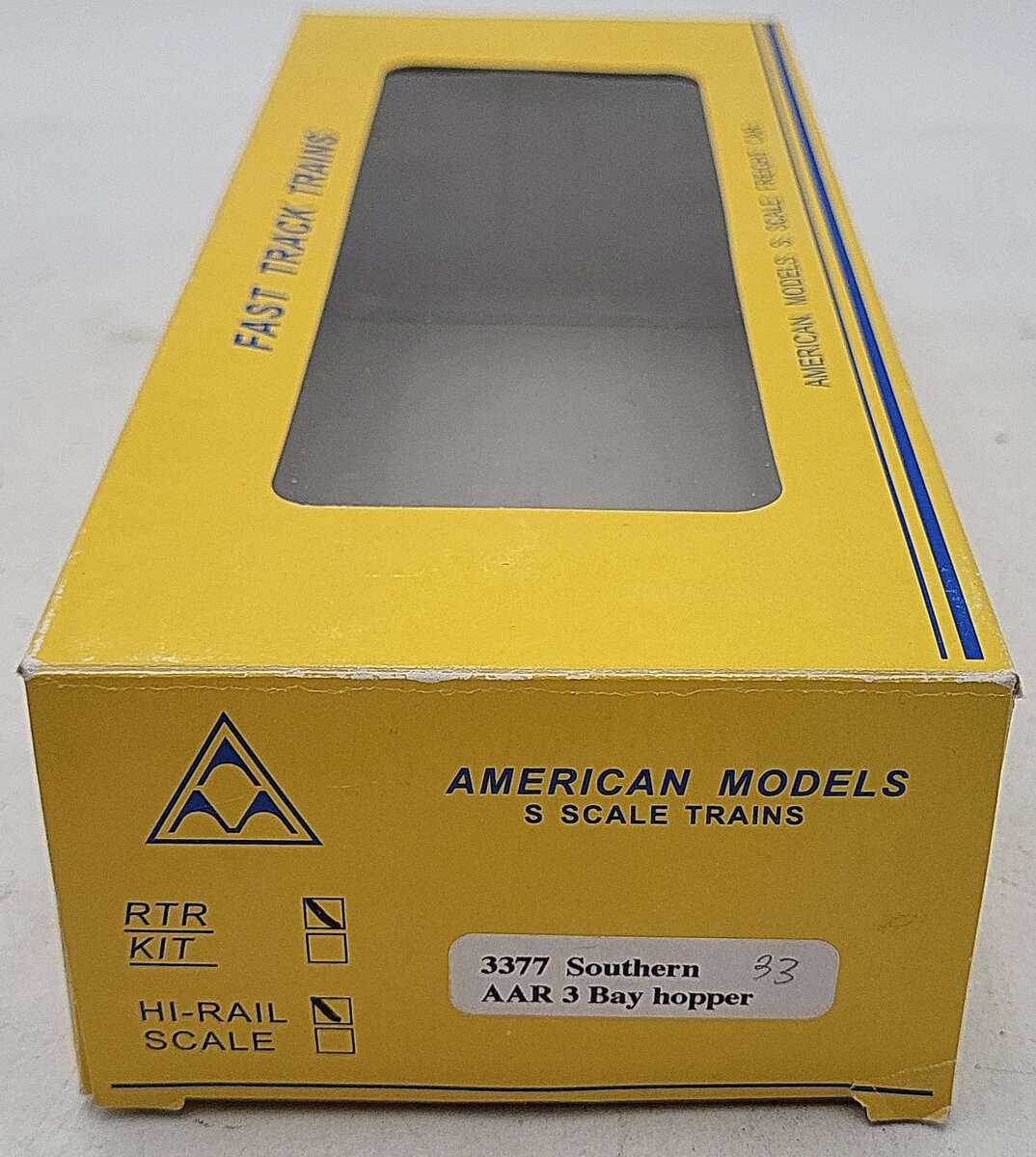 American Models 3377 S Scale Southern AAR 3-Bay Hopper #70033 LN/Box