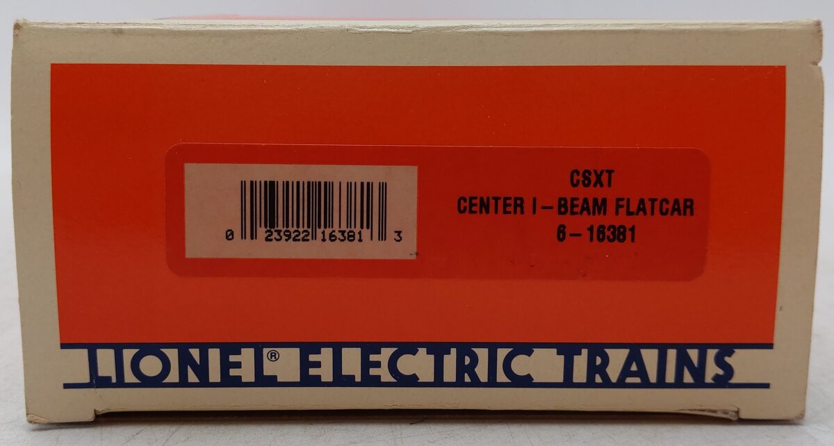Lionel 6-16381 O Gauge CSXT Center I-Beam Flatcar EX/Box