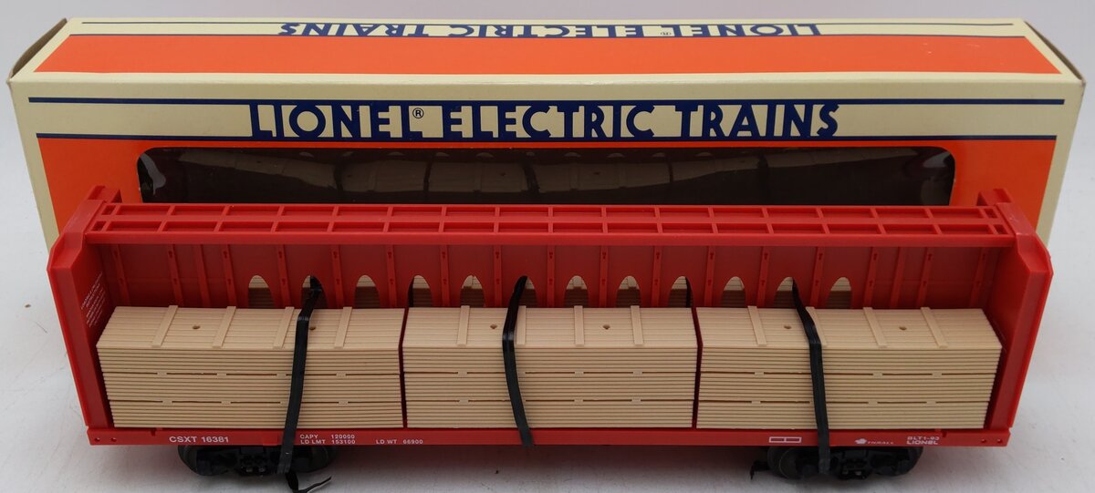 Lionel 6-16381 O Gauge CSXT Center I-Beam Flatcar EX/Box