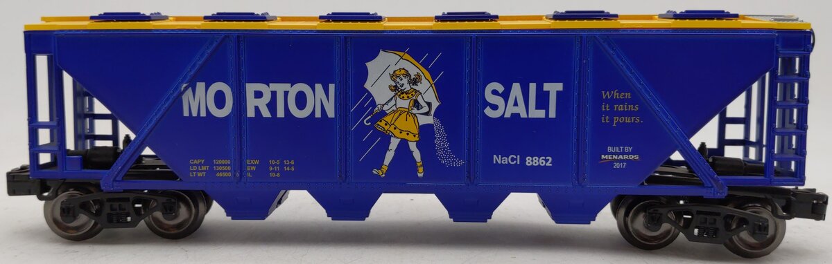 Menards 279-3871 O Gauge Morton Salt Covered Hopper Car #8862 LN