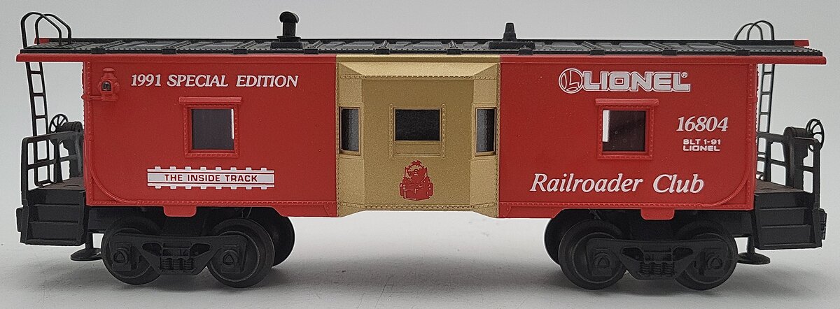 Lionel 6-16804 O Gauge Lionel Railroader Club Bay Window Caboose #16804 EX