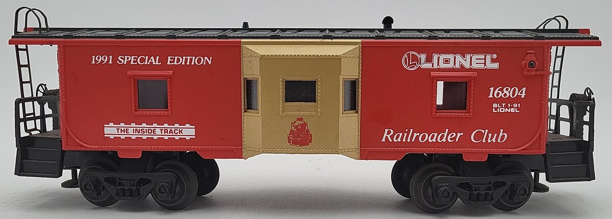 Lionel 6-16804 O Gauge Lionel Railroader Club Bay Window Caboose #16804 EX