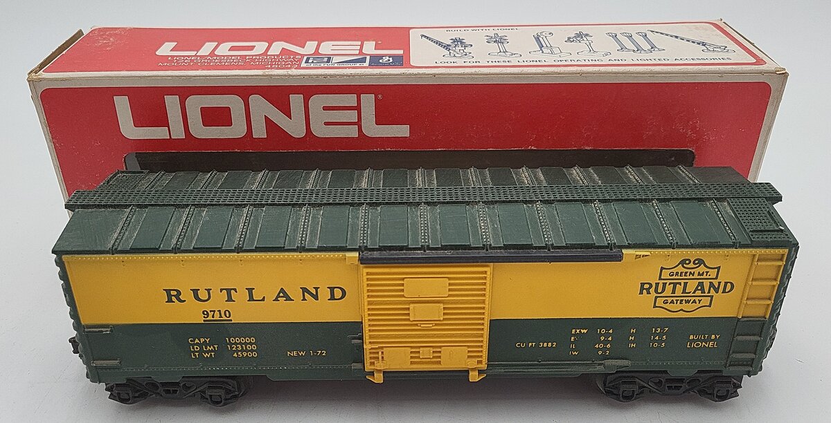 Lionel 6-9710 O Gauge Rutland Boxcar EX/Box