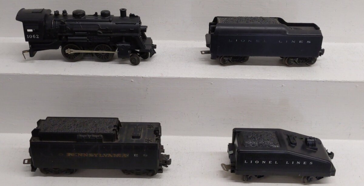 Lionel O Vintage Steam Locomotive & Tenders #1062 [4] VG