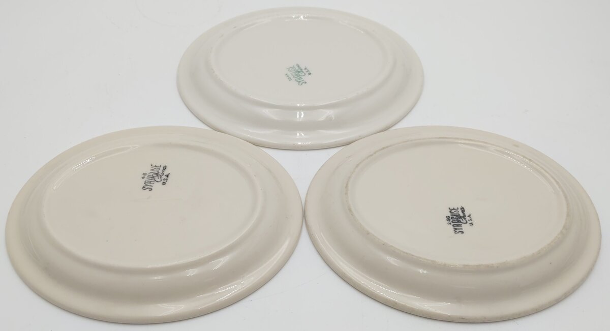 Syracuse China Rio Grande Prospector Pattern Oval Plates (Set of 3) EX