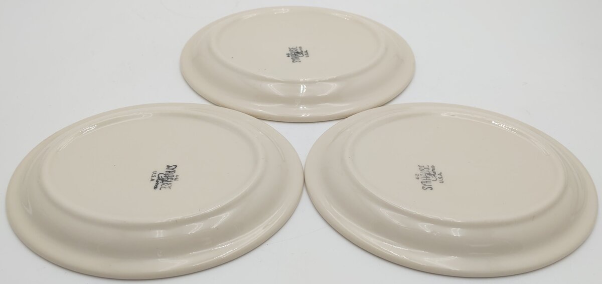 Syracuse China Rio Grande Prospector Pattern Oval Plates (Set of 3) EX