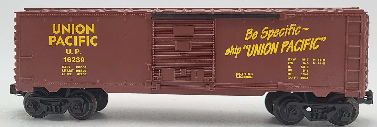 Lionel 6-16239 O Union Pacific Boxcar EX