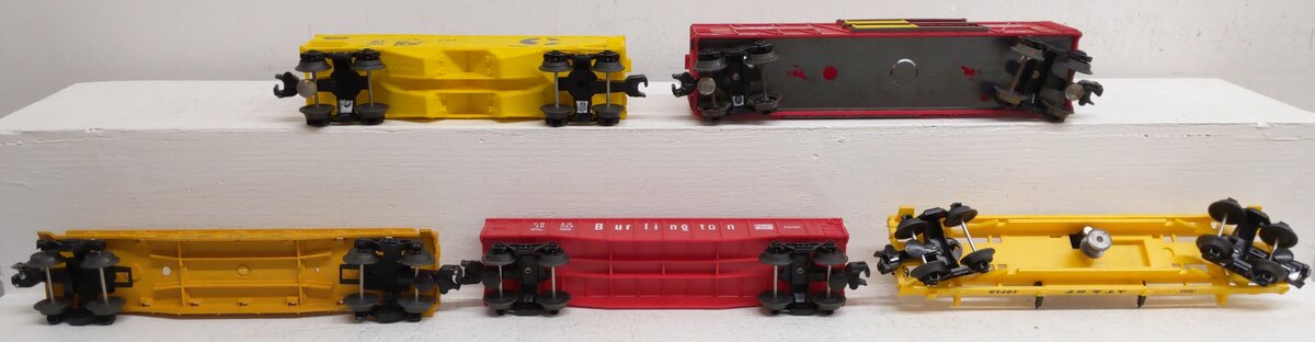 Lionel O Gauge Freight Car Assortment: 16715, 6424, 16355, 9707, 9016 [5] VG