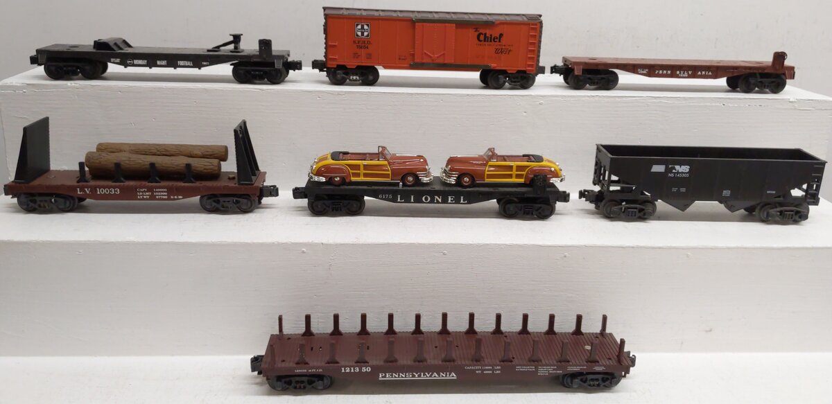 Lionel & K-Line O Gauge Freight Car Assortment: 16389, 6175, 10033, 121350 [7] EX
